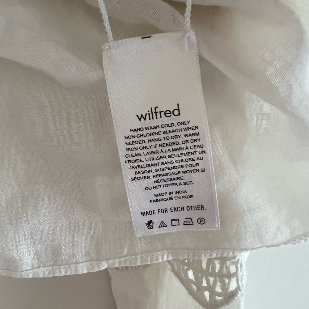 Aritzia Wilfred white linen blouse XS - Picture 5 of 6